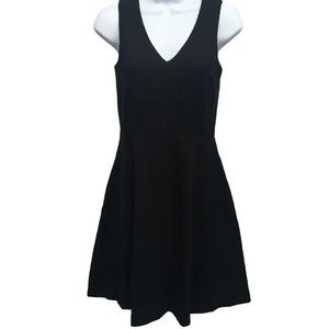 LOFT Black Fit&Flare Back Cut Out Ponte Dress NWT Petite Size 0P